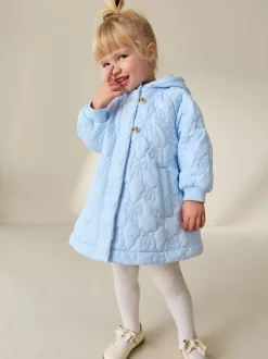 Bleu - Manteau matelassé à nœud Résistant à la douche (3mois-7ans)