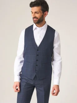 Bleu - Modèle droit - Veste de costume Skopes Double boutonnage Scoop Anello