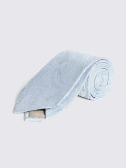Bleu - MOSS Mariage Motif paisley Cravate