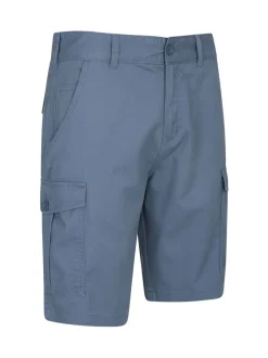 Bleu - Mountain Warehouse Mens Lakeside 100% Cotton Cargo Shorts