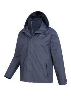 Bleu - Mountain Warehouse Mens Fell 3-In-1 Veste résistante à l'eau