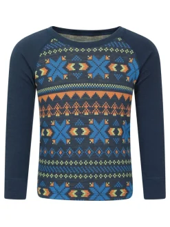 Bleu - Mountain Warehouse Ensemble de base en jacquard mérinos