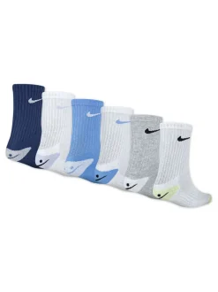 Bleu - Nike Lot de 6 paires de chaussettes à talons smiley
