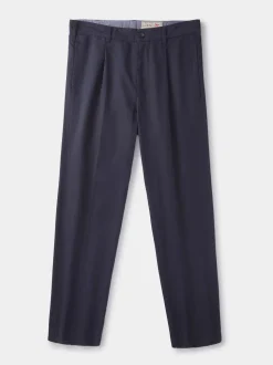 Bleu - Pantalon Aubin Stickney décontracté 100% coton