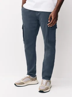 Bleu - Pantalon cargo coupe ajustée Motionflex stretch