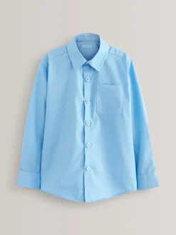 Bleu - Paquet de 2 chemises d'école à manches longues (3-17ans)