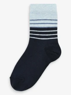 Bleu - Paquet de chaussettes en coton riche 7