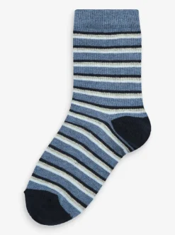 Bleu - Paquet de chaussettes en coton riche 7