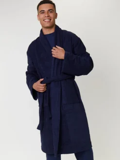 Bleu - Peignoir Loungeable homme classique en éponge