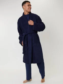 Bleu - Peignoir Loungeable homme classique en éponge