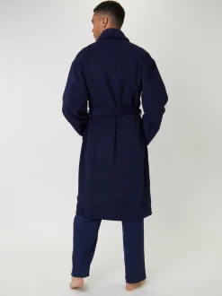 Bleu - Peignoir Loungeable homme classique en éponge