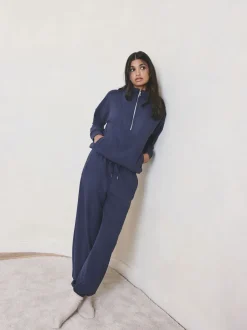 Bleu - Polaire à col zippé