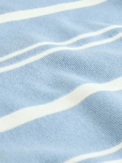 Bleu - Pull à Rayure Col Rayé  100% Coton (3-16ans)