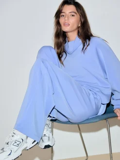 Bleu - Pull Active Modal super doux à col bénitier