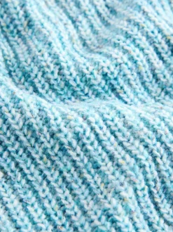 Bleu - Pull col rond en maille (3mois-7ans)