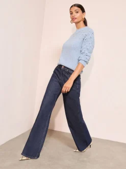 Bleu - Pull Friends Like These pointelle