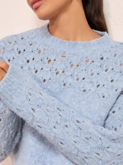 Bleu - Pull Friends Like These pointelle