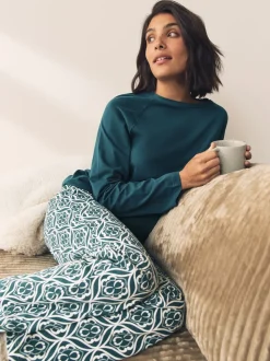 Bleu - Pyjama à manches longues