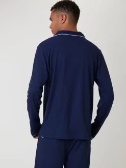 Bleu - Pyjama Loungeable gaufré traditionnel