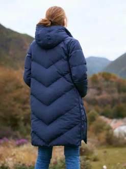 Bleu - Seraphine Long Chevron 3 en 1 Manteau de grossesse et de portage pour bébé