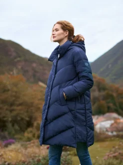 Bleu - Seraphine Long Chevron 3 en 1 Manteau de grossesse et de portage pour bébé