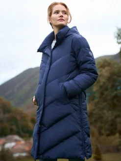 Bleu - Seraphine Long Chevron 3 en 1 Manteau de grossesse et de portage pour bébé