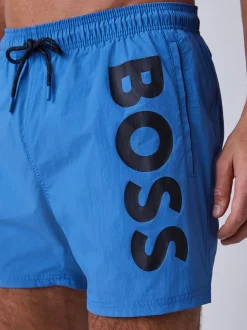 Bleu - Short de bain BOSS Octopus à logo