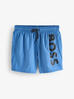 Bleu - Short de bain BOSS Octopus à logo