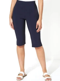 Bleu - Short Roman stretch longueur genoux