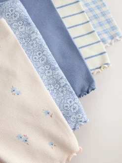 Bleu - Shorts côtelés Lot 5 (3mois7ans)