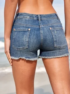 Bleu - Shorts en denim