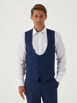 Bleu - Skopes Milan Scoop Coupe ajustée Costume Gilet