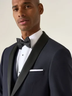 Bleu - Skopes Tailored Fit Newman Check Costume : Veste