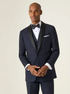 Bleu - Skopes Tailored Fit Newman Check Costume : Veste