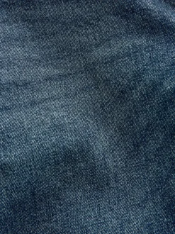 Bleu - Slim Fit (Slim Fit) - délavé vintage Denim Jeans