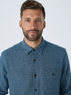 Bleu - Surchemise texturée Veste-chemise