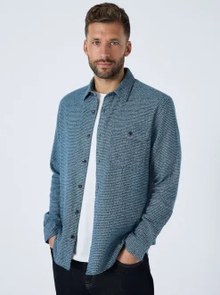 Bleu - Surchemise texturée Veste-chemise