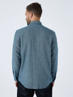 Bleu - Surchemise texturée Veste-chemise