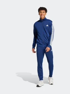 Bleu - Survêtement adidas Sportswear Basic 3 bandes en tricot
