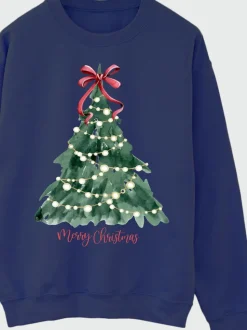 Bleu - Sweat-shirt aquarelle Brands In Noël