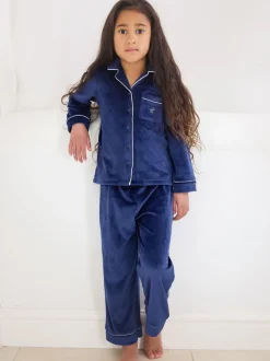 Bleu - The Little Tailor Kids Pyjama de Noël en velours doux de luxe