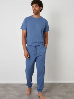 Bleu - Threadbare Ensemble de Pyjamas en Coton Pêche