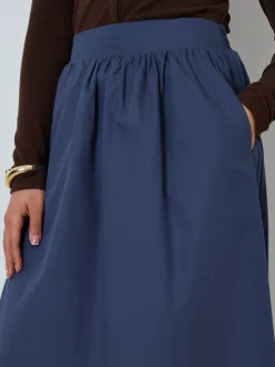 Bleu - Threadbare Jupe midi avec poches