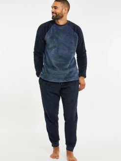 Bleu - Threadbare pyjama en peau de mouton