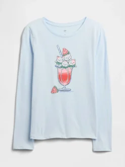 Bleu - T-shirt Gap graphique (4-13ans) (4-13ans)