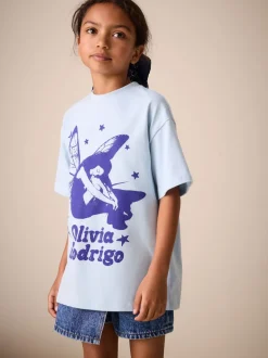 Bleu - T-shirt oversize Olivia Rodridge (3-16ans)
