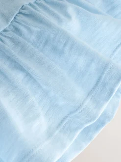 Bleu - T-shirt péplum à manches courtes (3mois-7ans)