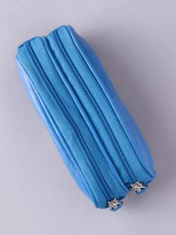 Bleu - Étui Lakeland en cuir à deux verres