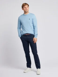 Bleu - US Polo Assn. Pantalon chino classique pour homme
