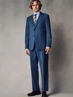 Bleu - Veste Coupe classique en Blend mélangée Motionflex